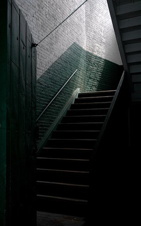 Green Stairway in former silk mill 21st Ave between Madison St and Straight St