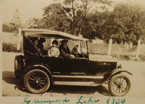 Bill Miller in his Model T with Jeanne