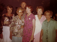 Mrs. Makris, Aunt Helen, Jeanne, Aunt Trudy, Aunt Alice and Uncle Fred