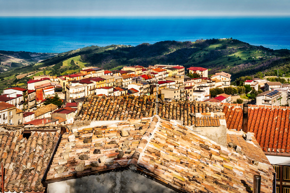 Albidona Rooftops and Ionian Sea