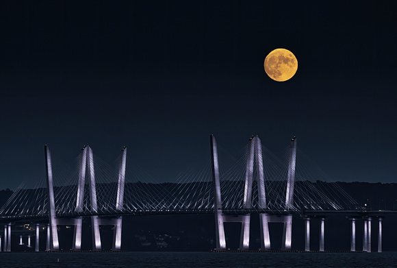 Mario Cuomo Bridge with Full Moon